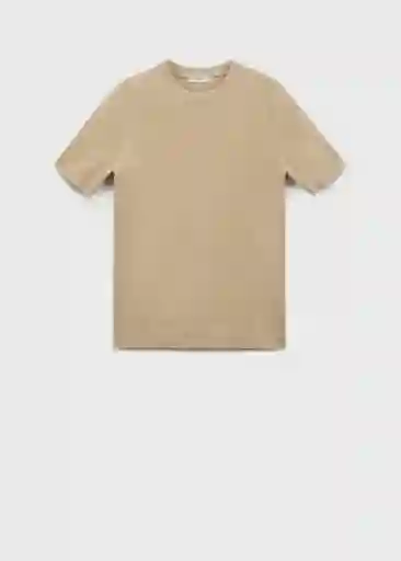 Camiseta Tricot Andrew Beige Talla S Hombre Mango