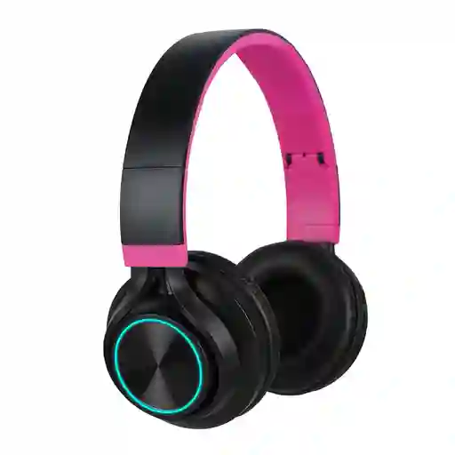 Miniso Audífonos de Diadema Coloridos Con Luces Rosa