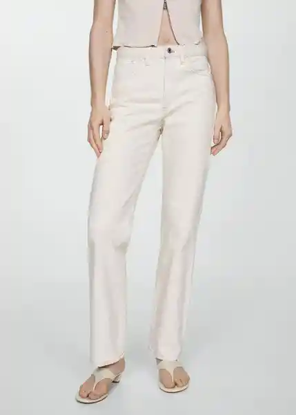 Jean Matilda Offwhite Talla 34 Mujer Mango