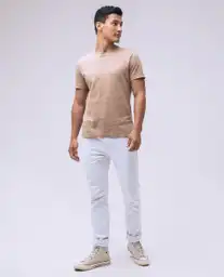 Camiseta Hombre Beige Talla M 840D001 Americanino