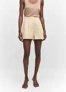 Short Pedrito Beige Talla 36 Mujer Mango