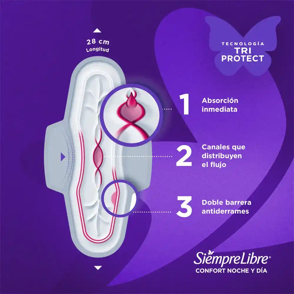 Toalla Higiénica Stayfree Confort Noche y Día 8 Und