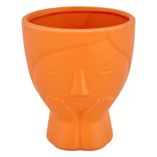 Tierra Negra Maceta de Cerámica Rostros TX0683 P14 D. C