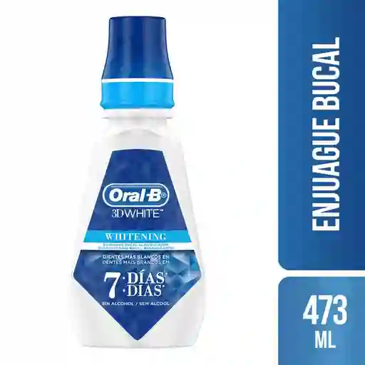 Enjuague Bucal Blanqueador Oral-B 3D White Whitening 473 ml