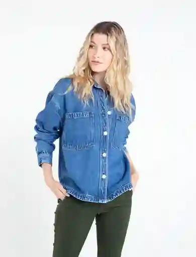 Chaqueta Oun Mujer Azul Índigo Oscuro Talla L Naf Naf