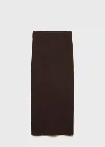 Falda Seseta Chocolate Talla XS Mujer Mango