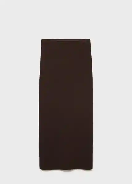 Falda Seseta Chocolate Talla XS Mujer Mango