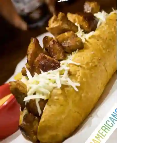 Hot Dog con Costillitas Bbq