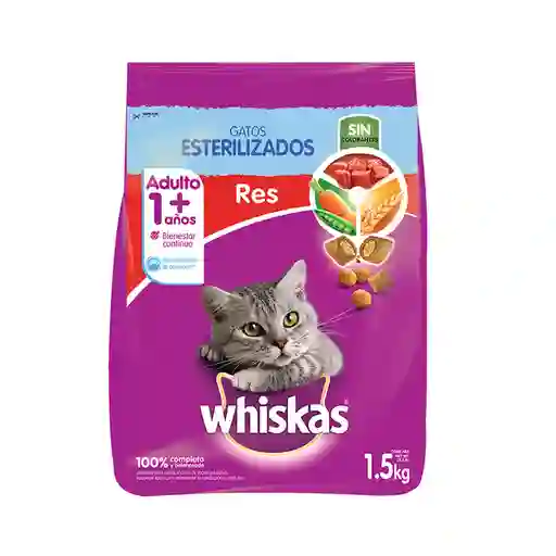 Whiskas Alimento para Gato Esterilizado Sabor Res Adulto