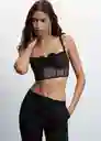 Sujetador Xmatilda Negro Talla S Mujer Mango