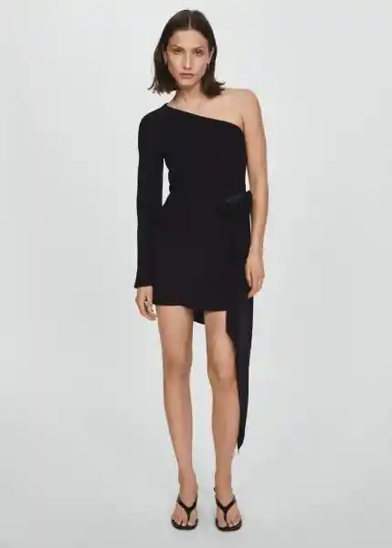 Vestido Gardenia Negro Talla S Mujer Mango