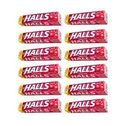 Halls Pack De Caramelos Tubo 12s Cherry 12 X 25.2 G