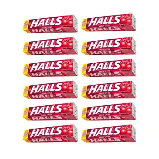 Halls Pack De Caramelos Tubo 12s Cherry 12 X 25.2 G