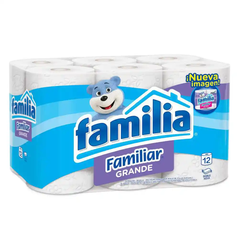 Familia Papel Higiénico Grande Doble Hoja