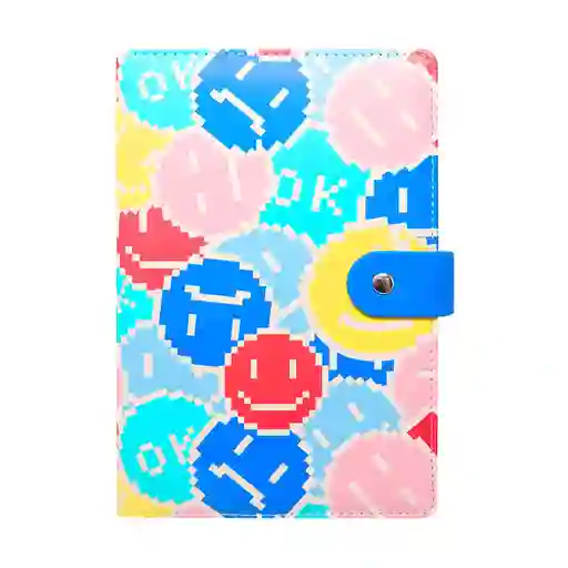 Cuaderno Con Cierre Magnético Rainbow Rayado 80 Hojas Miniso