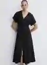 Vestido Pili Negro Talla 24 Mujer Mango