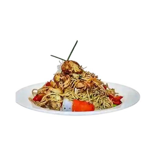 Tallarín con Camarón