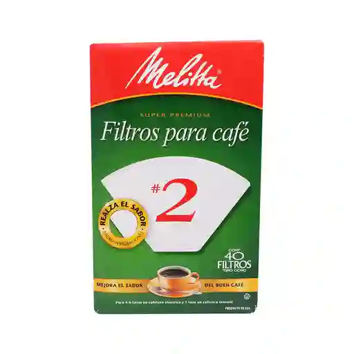Melitta Filtros Para Café N2 Tipo Cono