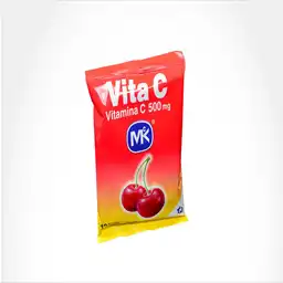 Vita C MK 500mg. Vitamina C Masticable Cereza