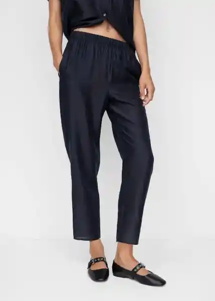 Pantalón Audrey-W Navy Talla XL Mujer Mango