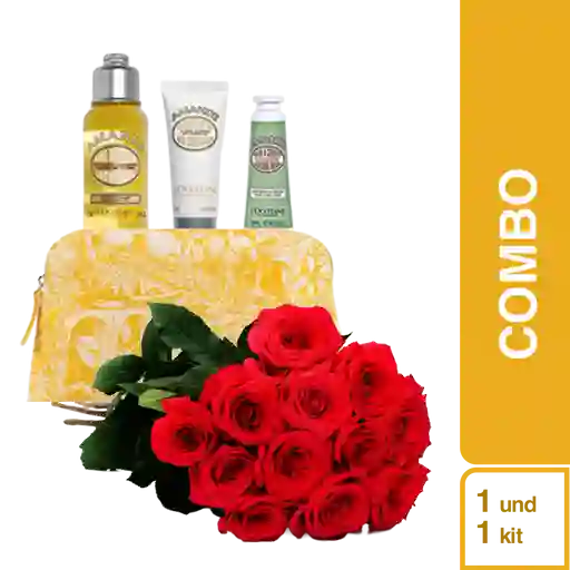 Combo Rosas Rojas Premium + Kit Almendras Para Mamá
