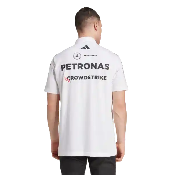 Adidas Camiseta Polo F1 Mercedes Lifestyle Hombre Blanco Talla L