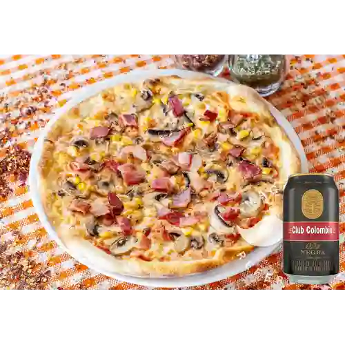 Combo Pizza Combinada + Club col. Negra Lta 330ml