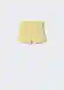 Short Limo Amarillo Pastel Talla 66 Niños Mango