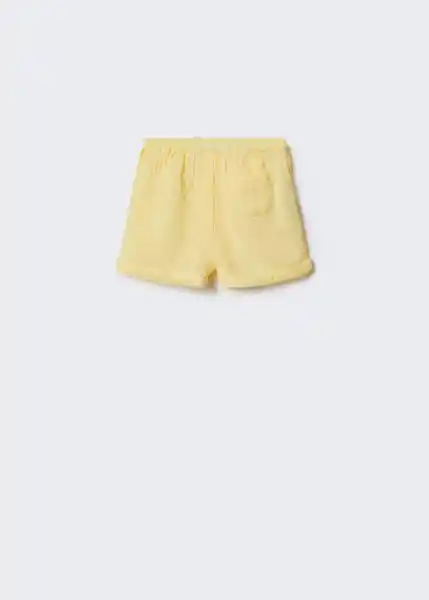 Short Limo Amarillo Pastel Talla 66 Niños Mango