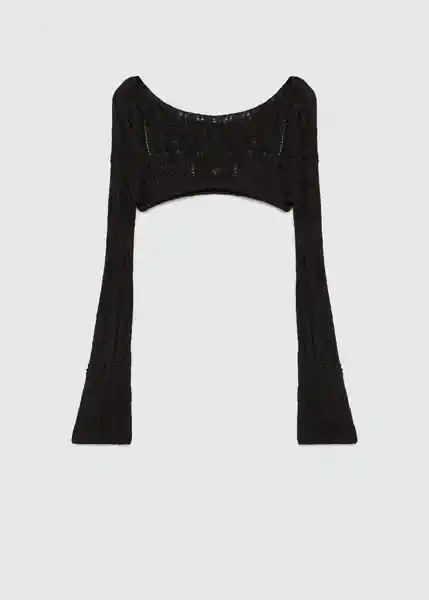 Top Peggy Negro Talla L Mujer Mango