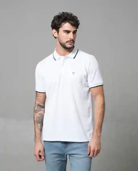 Camiseta Polo Hombre Blanco L 190G010_BLA110601 Rifle