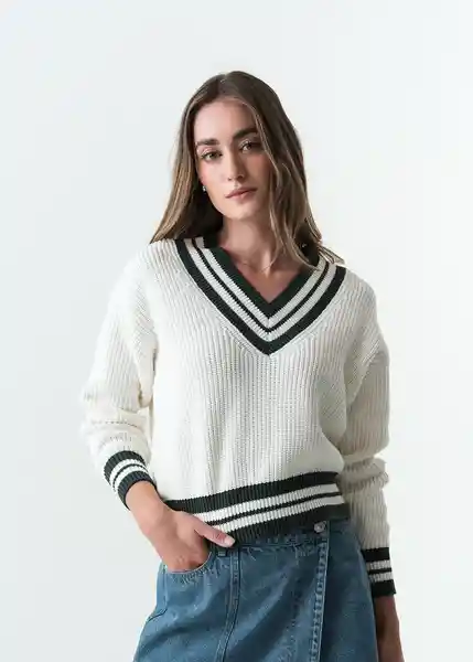 Tejido Mujer Crudo Puro Claro Talla L 583G057 Naf Naf