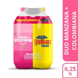 Postobón Gaseosa 3.125 L + Colombiana 3.125 L 6250 mL