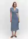 Vestido Poma Azul Talla XS Mujer Mango