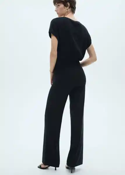 Pantalón Plisati-w Negro Talla XS Mujer Mango