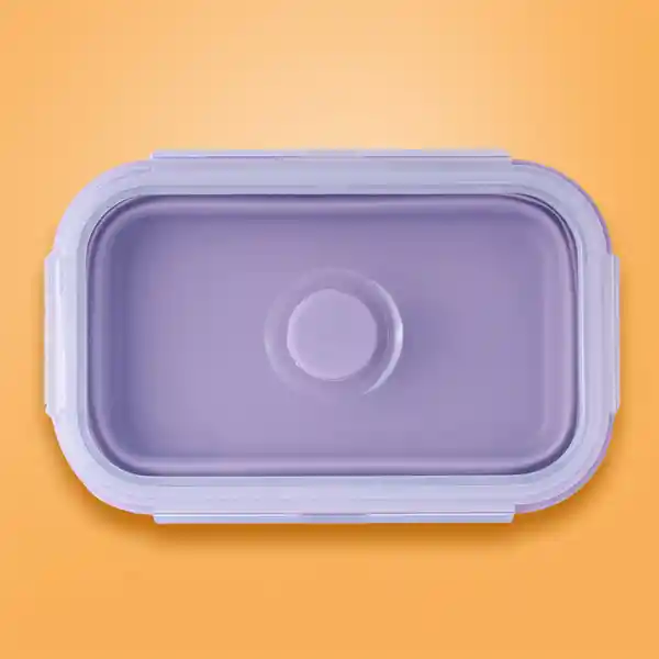 Contenedor Alimento Plegable Silicona Púrpura 800 mL Miniso