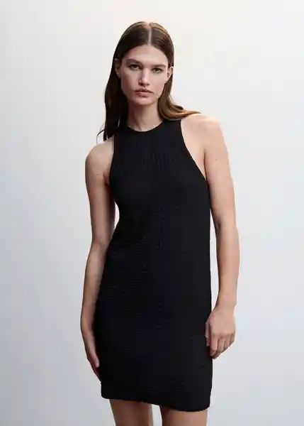 Vestido Alber Negro Talla XL Mujer Mango