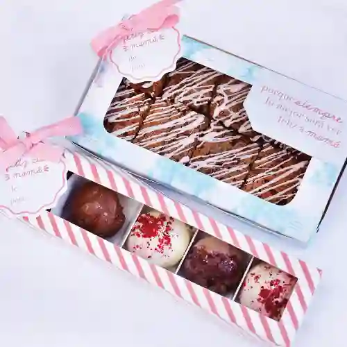 Caja de Trufas O Mini Brownies para Mamá