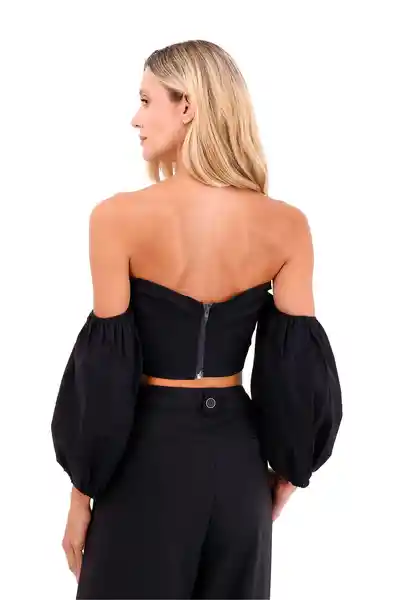 Top Lune Negro Talla M Mercedes Campuzano