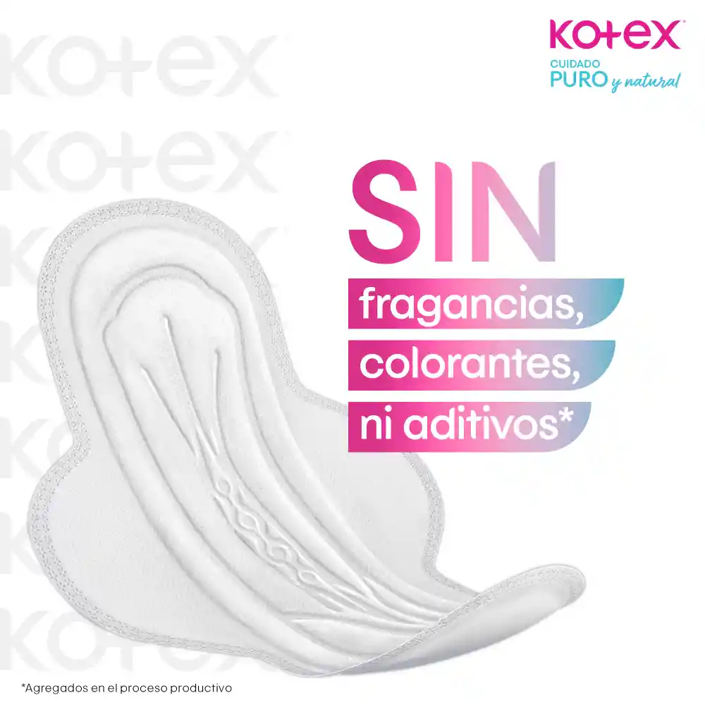 Toalla Higiénicas Kotex Puro y Natural 24 Und