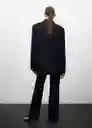 Blazer Americana Mila Negro Talla XS Mujer Mango