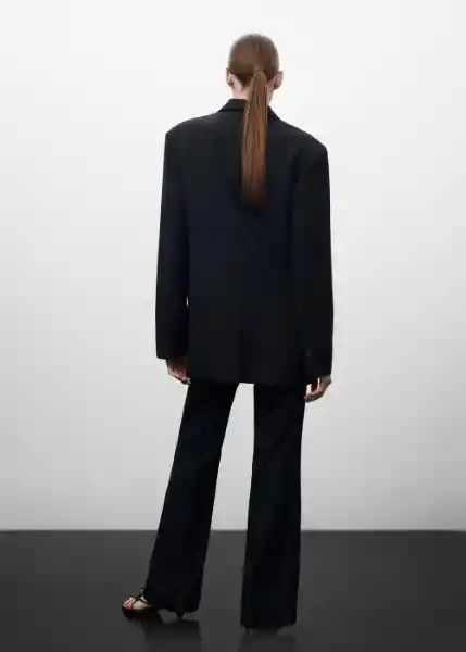 Blazer Americana Mila Negro Talla XS Mujer Mango