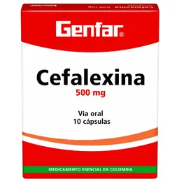 Cefalexina Genfar (500 Mg)