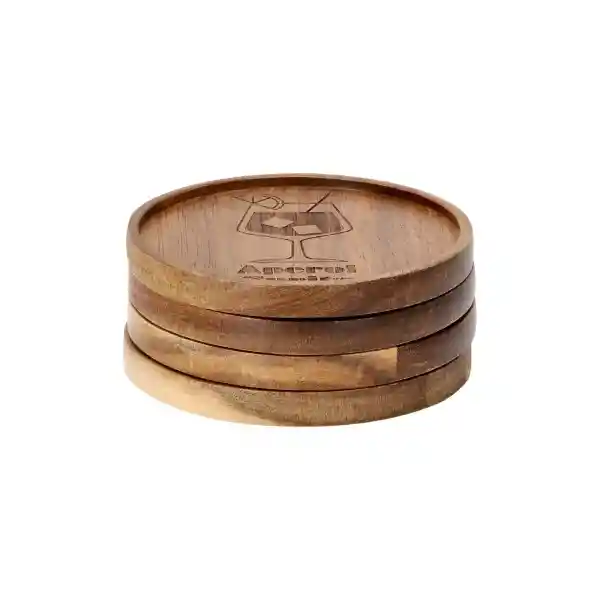 Set Posavasos Madera Diseño 0008 Casaideas