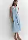 Vestido Sand-H Tejano Claro Talla L Mujer Mango