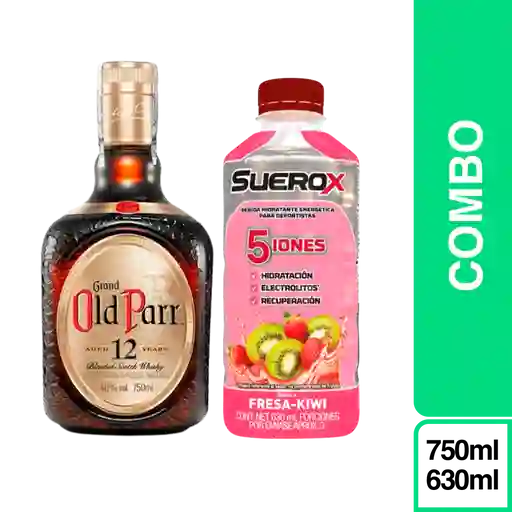 Combo Old Parr 12 750 mL + Suerox Fresa- Kiwi