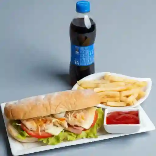 Combo de Sándwich de Jamón Ahumado