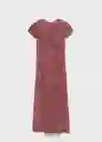 Vestido Pomelo Burdeos Talla L Mujer Mango