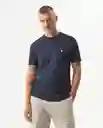 Camiseta Básica Cuello U Azul Dark Ultraoscuro L Chevignon