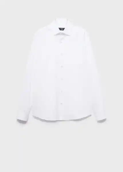 Camisa Giro Blanco Talla L Hombre Mango
